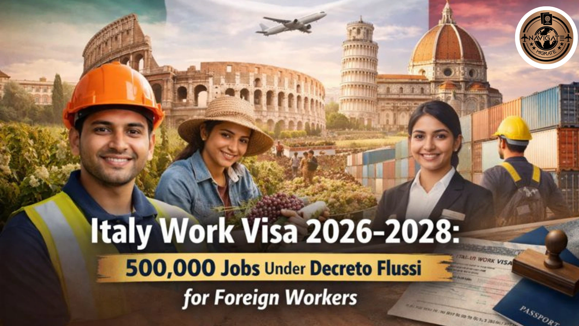 Italy Work Visa 2026–2028 - Apply with Navigate Migrate