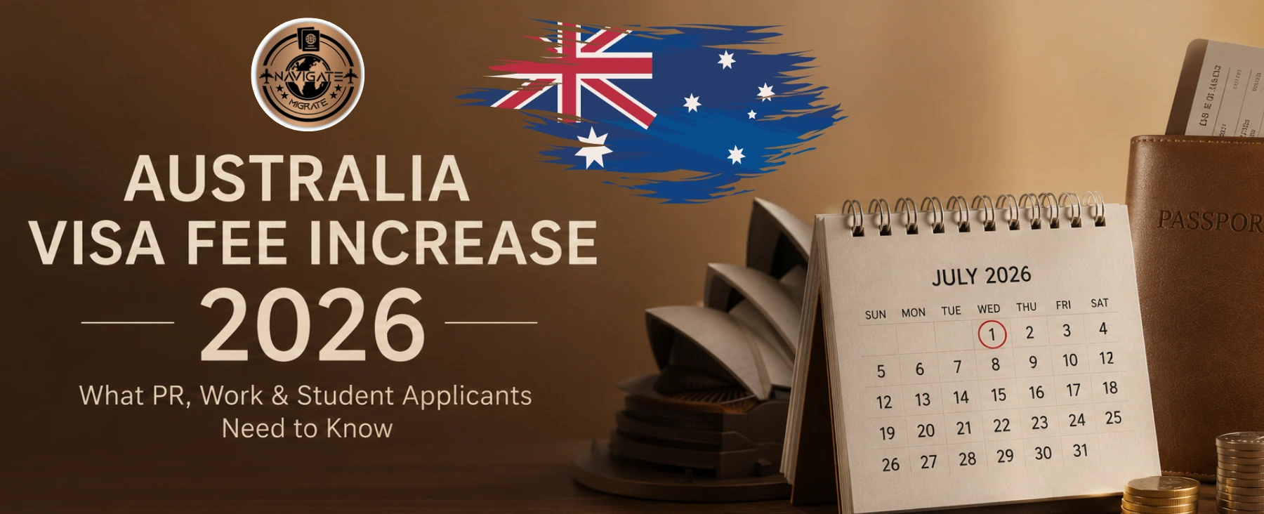 Australia Visa Fee Increase 2026: What PR, Work & Student Applicants Need to Know - Navigate Migrate